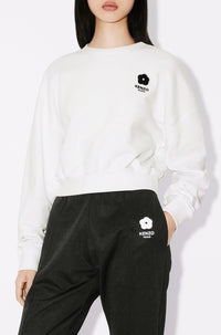 Boke Flower 2.0 embroidered short sweatshirt - White