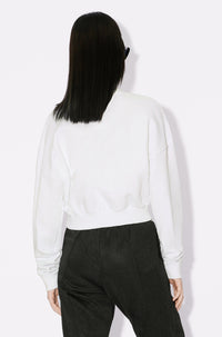 Boke Flower 2.0 embroidered short sweatshirt - White