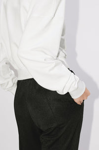 Boke Flower 2.0 embroidered short sweatshirt - White