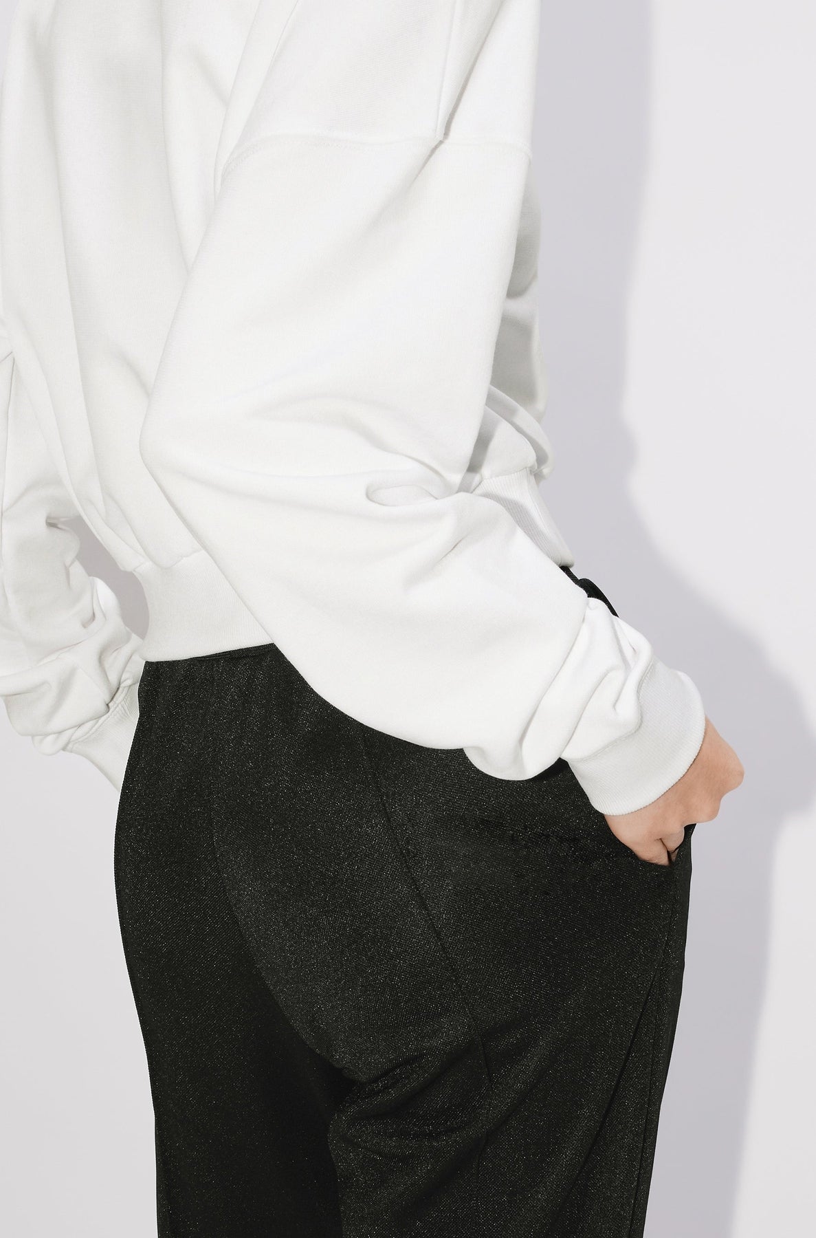 Boke Flower 2.0 embroidered short sweatshirt - White