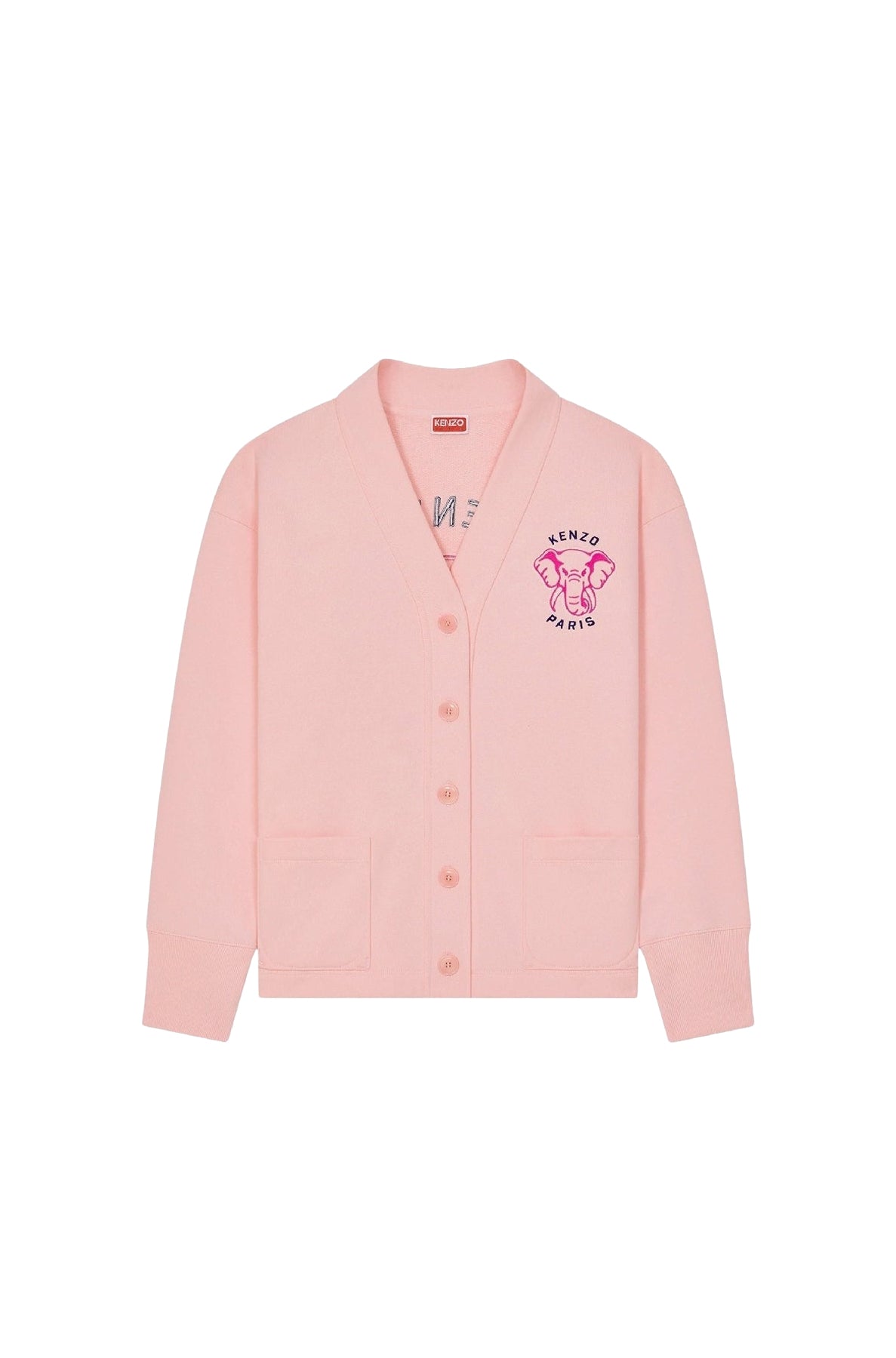 Cardigan brodé Kenzo Éléphant - Faded Pink