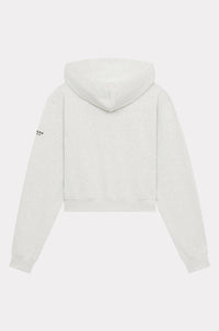 Lucky Tiger embroidered zip-up hoodie - Pale Grey