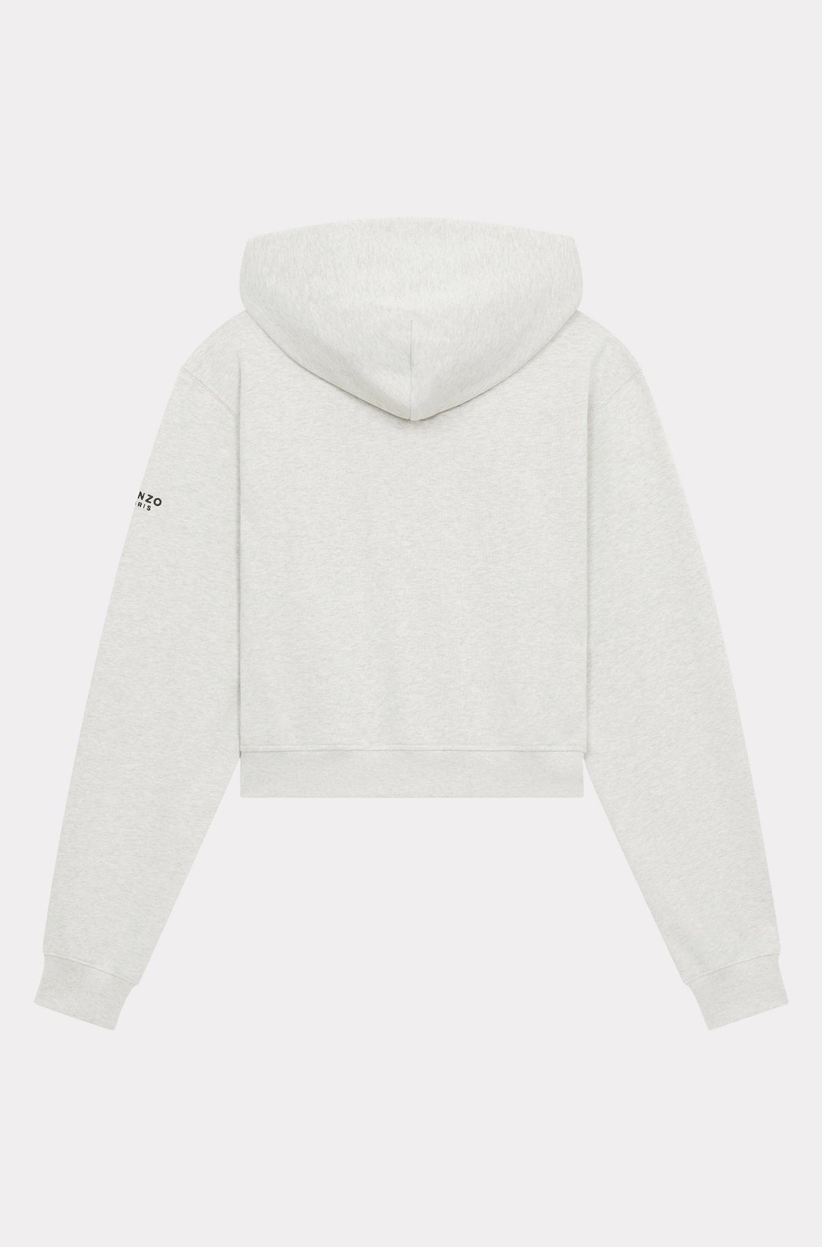 Lucky Tiger embroidered zip-up hoodie - Pale Grey