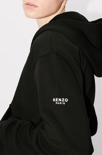 Sweatshirt à capuche zippé brodé Lucky Tiger - Black