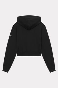 Sweatshirt à capuche zippé brodé Lucky Tiger - Black