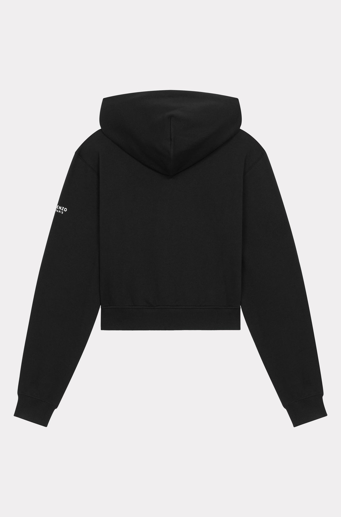 Sweatshirt à capuche zippé brodé Lucky Tiger - Black