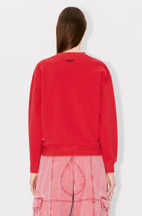 Lucky Tiger embroidered sweatshirt - Cherry