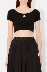 Boke Flower 2.0 embroidered halter top - Black