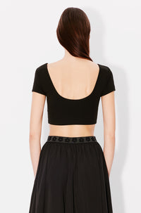 Boke Flower 2.0 embroidered halter top - Black
