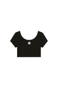 Boke Flower 2.0 embroidered halter top - Black