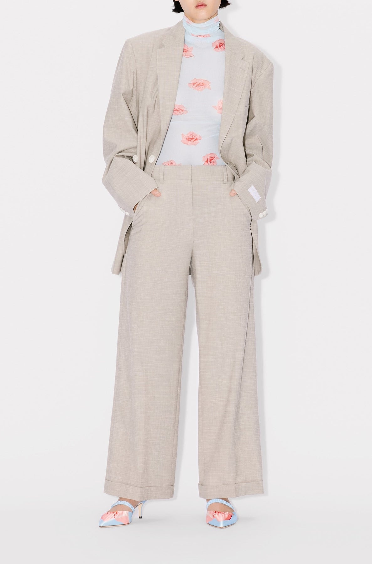 Kenzo Rose Turtleneck Top