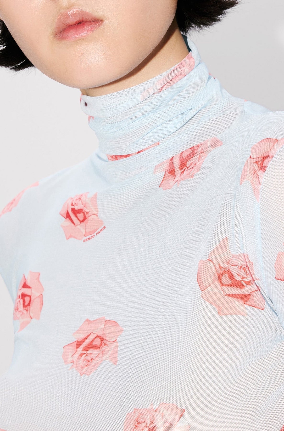 Kenzo Rose Turtleneck Top