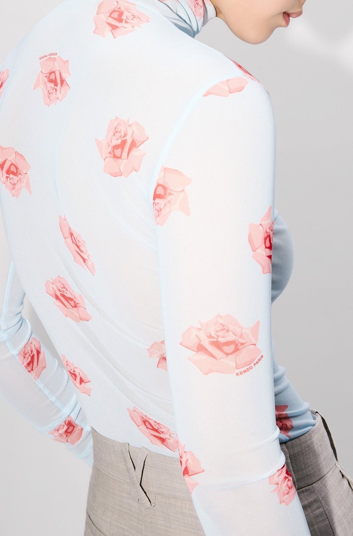 Kenzo Rose Turtleneck Top