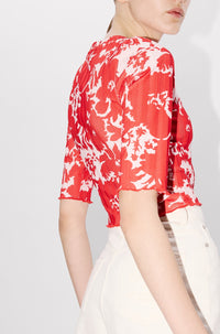 Kenzo Flower Camo Short Top - Medium Red