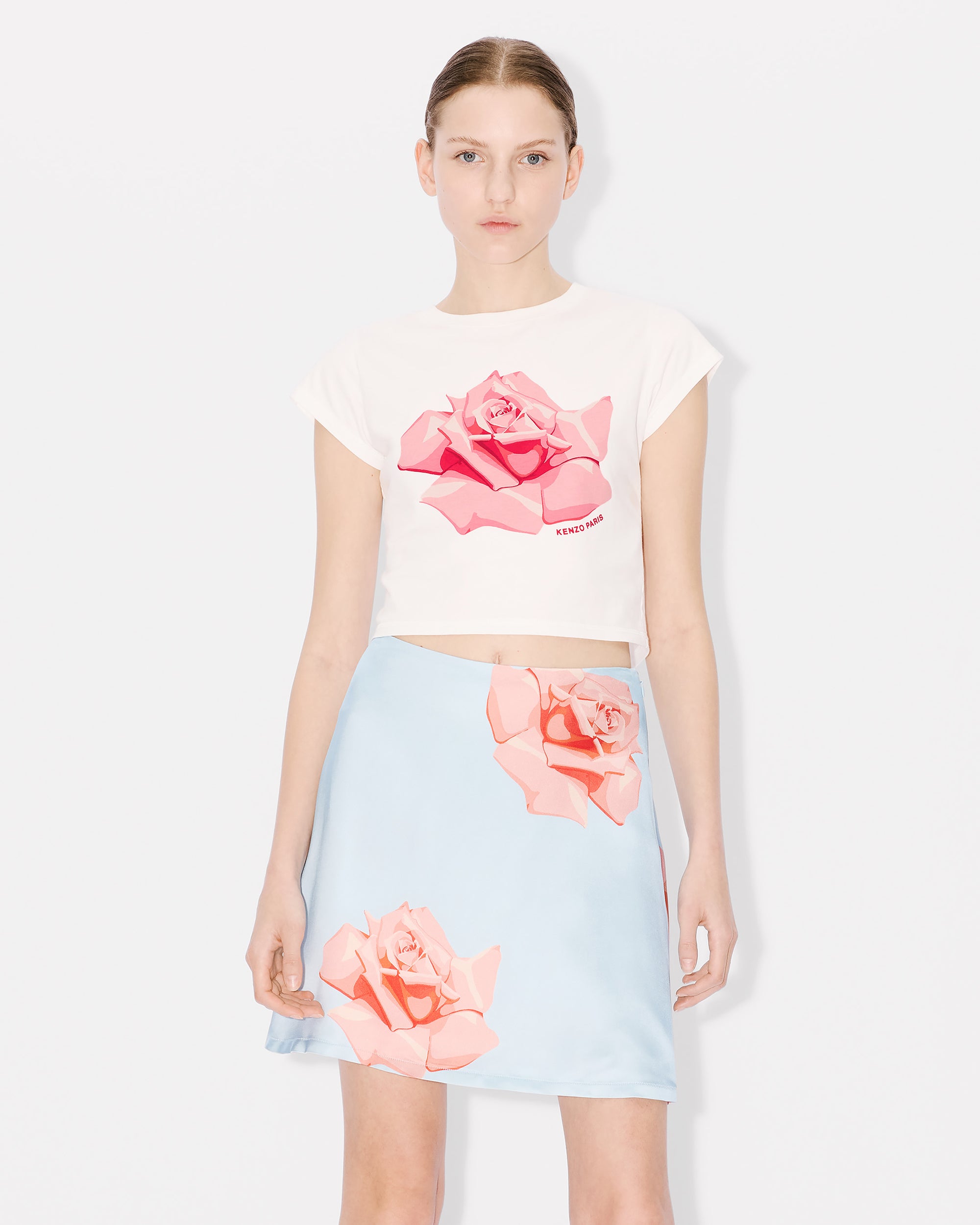 Kenzo Rose Cropped T-Shirt
