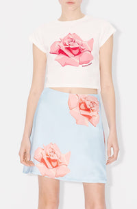 T-shirt court Kenzo Rose - Off White