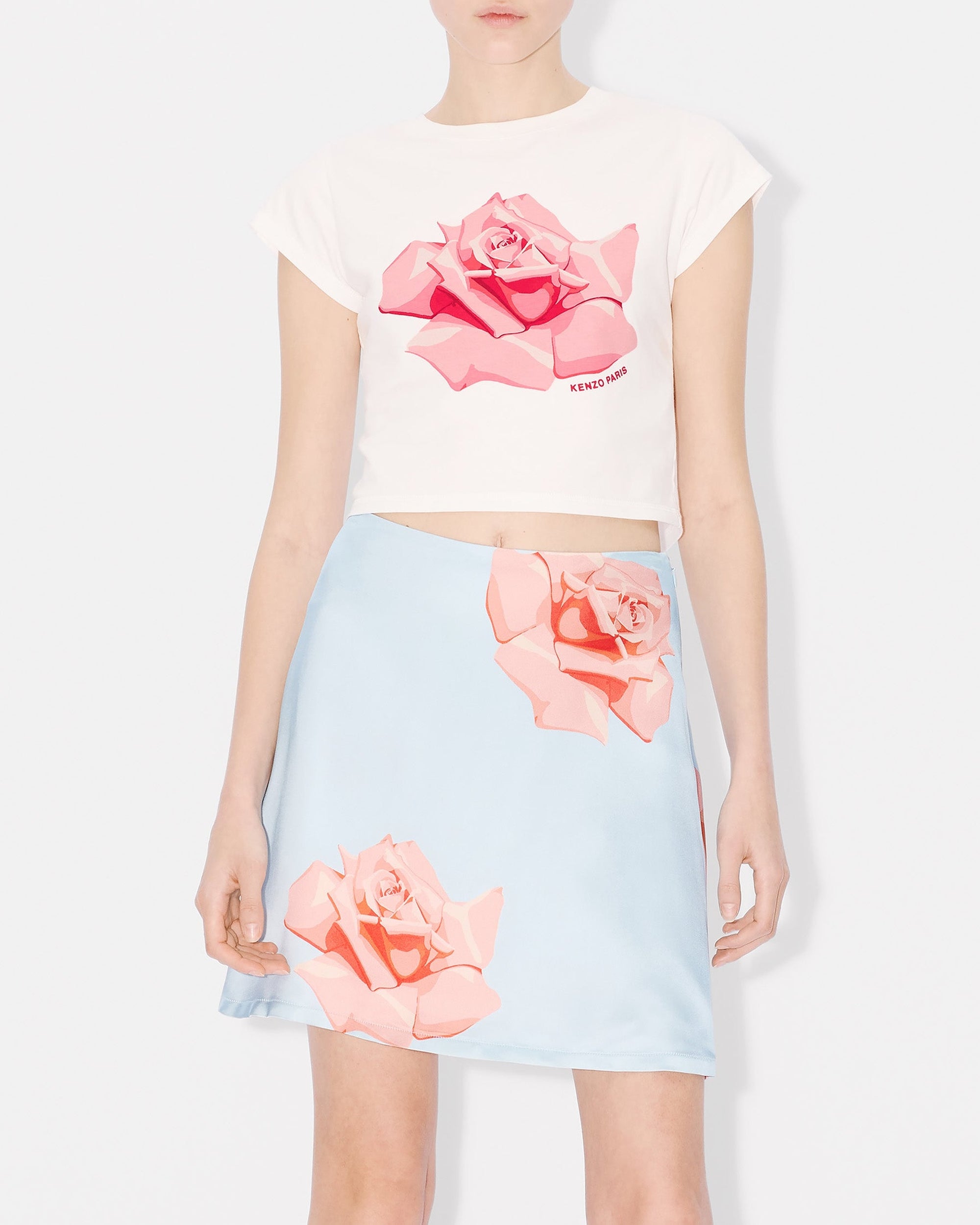 Kenzo Rose Cropped T-Shirt