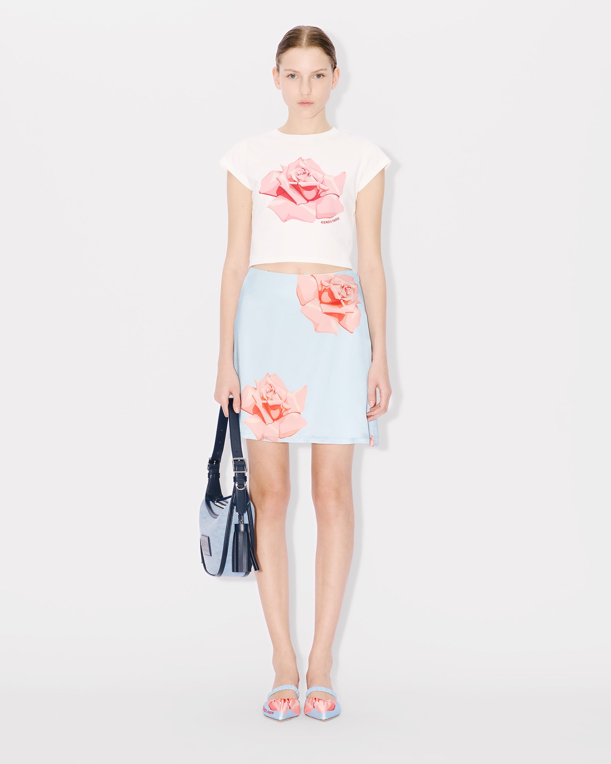 Kenzo Rose Cropped T-Shirt