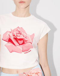 Kenzo Rose Cropped T-Shirt