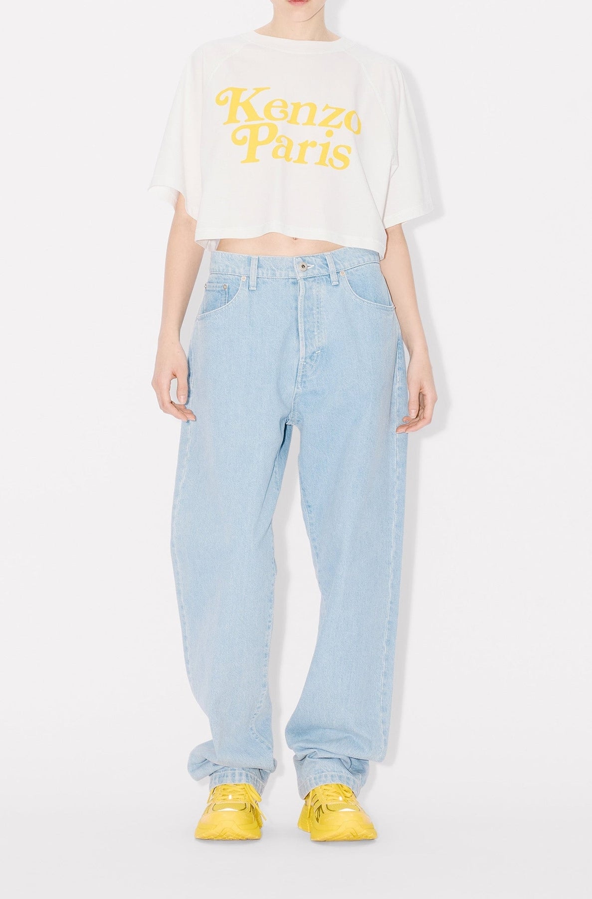 Boxy cropped T-shirt Kenzo by Verdy - Off White