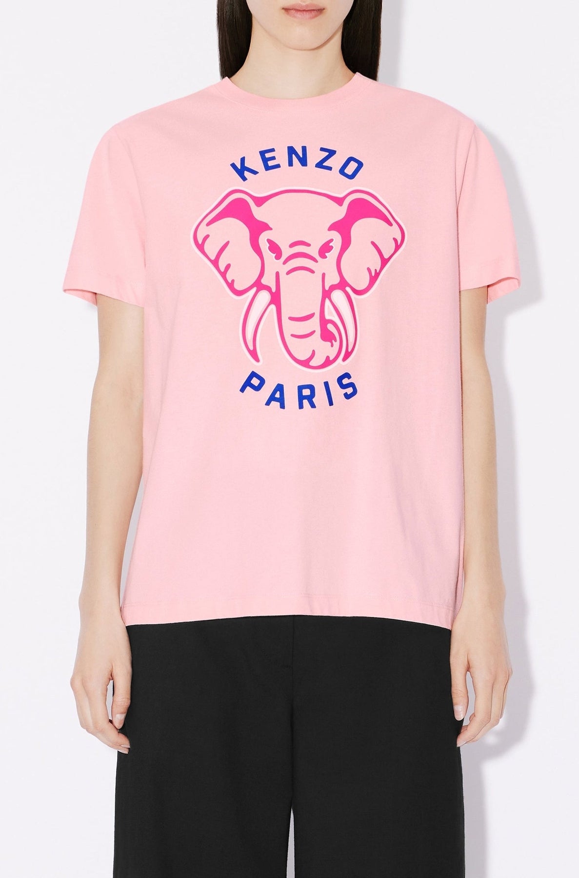 Loose T-shirt Kenzo Elephant - Faded Pink