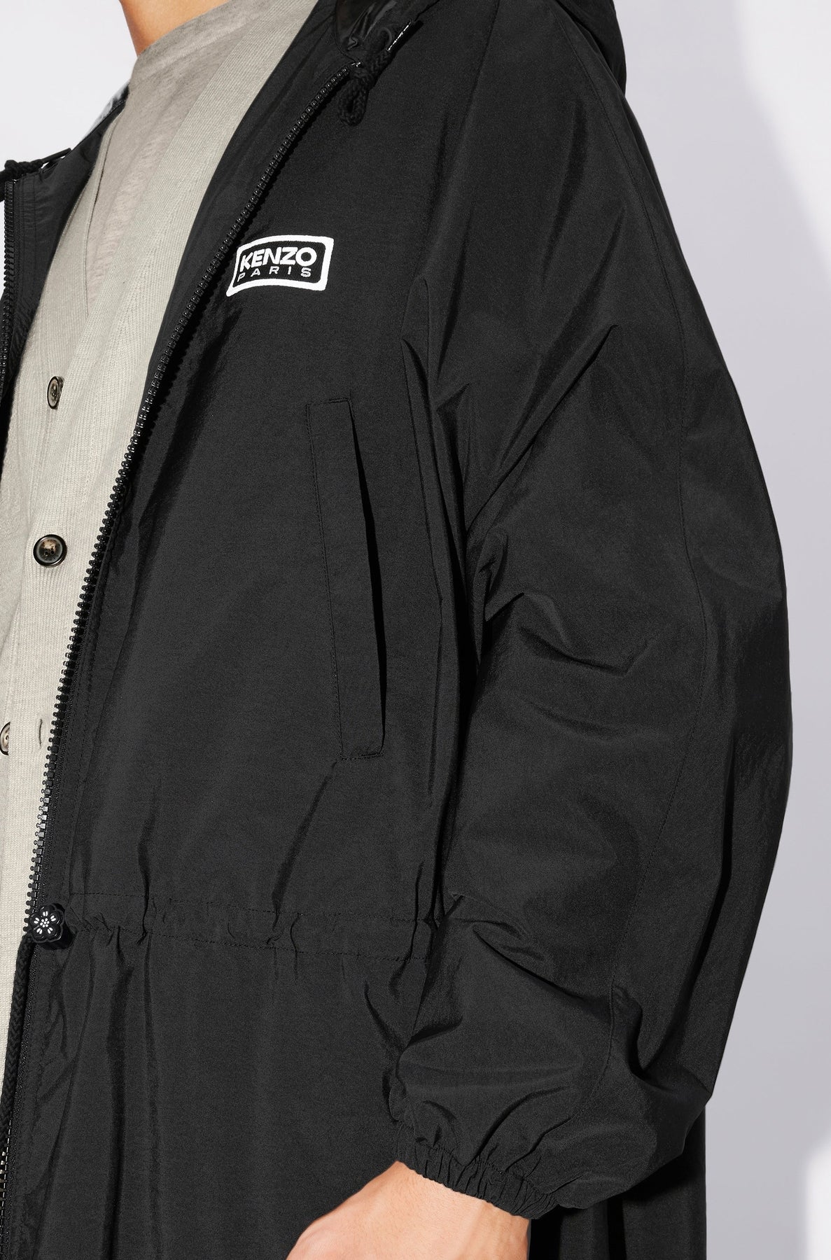 Long windbreaker Bicolor Kenzo Paris - Black