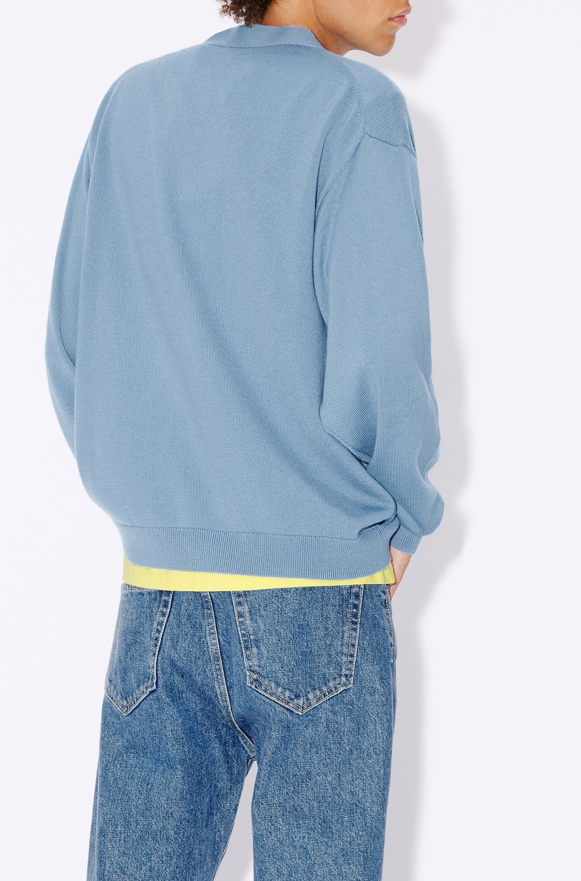 Cardigan brodé Boke Flower en laine - Blue
