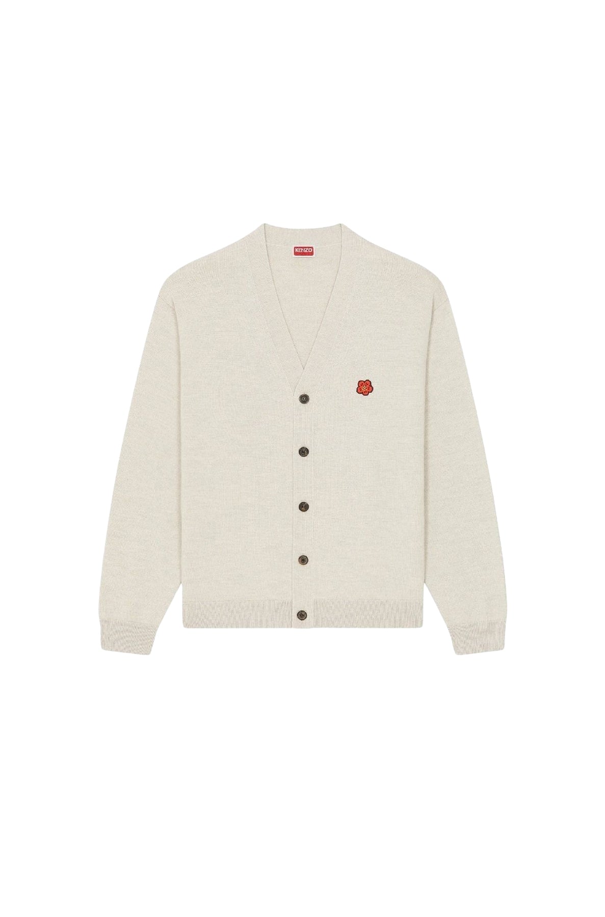 Cardigan brodé Boke Flower en laine - Pale Grey