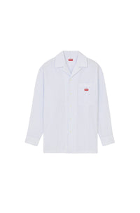 Chemise hawaïenne oversize à rayures - Light Blue
