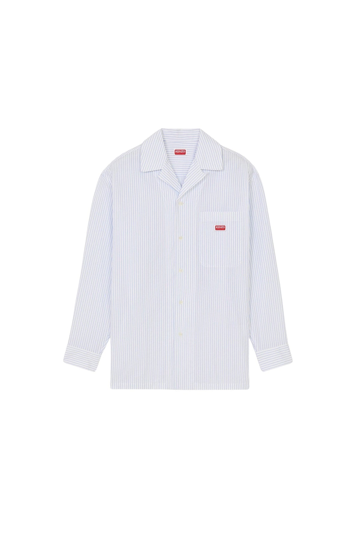 Chemise hawaïenne oversize à rayures - Light Blue