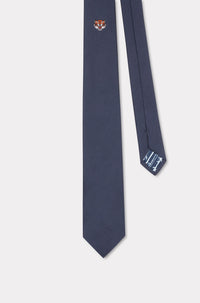 Lucky Tiger silk tie - Midnight Blue