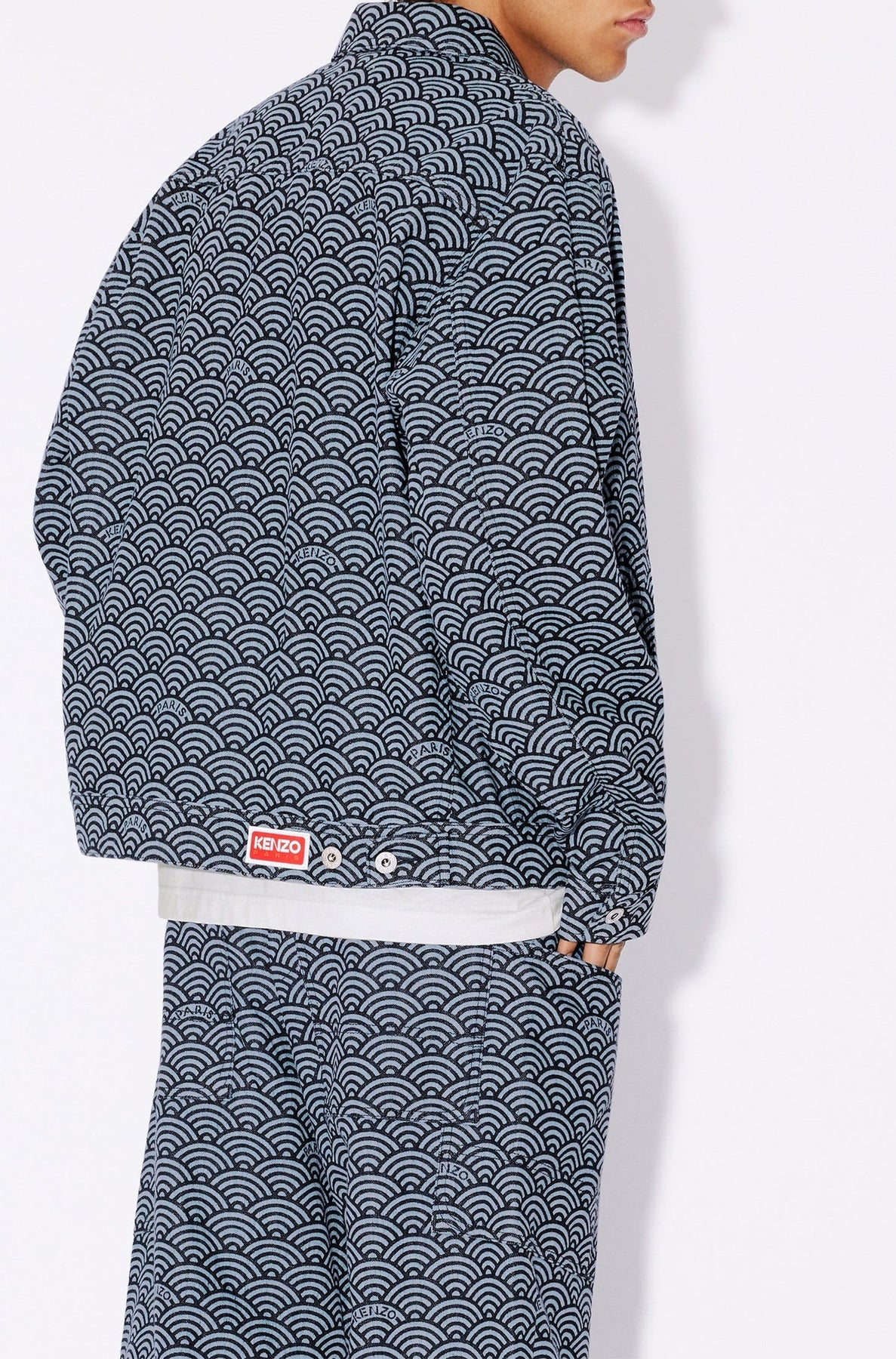 Kenzo Seigaiha Jacket - Rinse Blue Denim