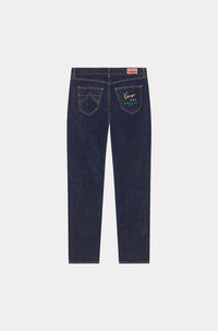 Kenzo Creations embroidered Bara slim jeans in Japanese denim - Rinse Blue Denim