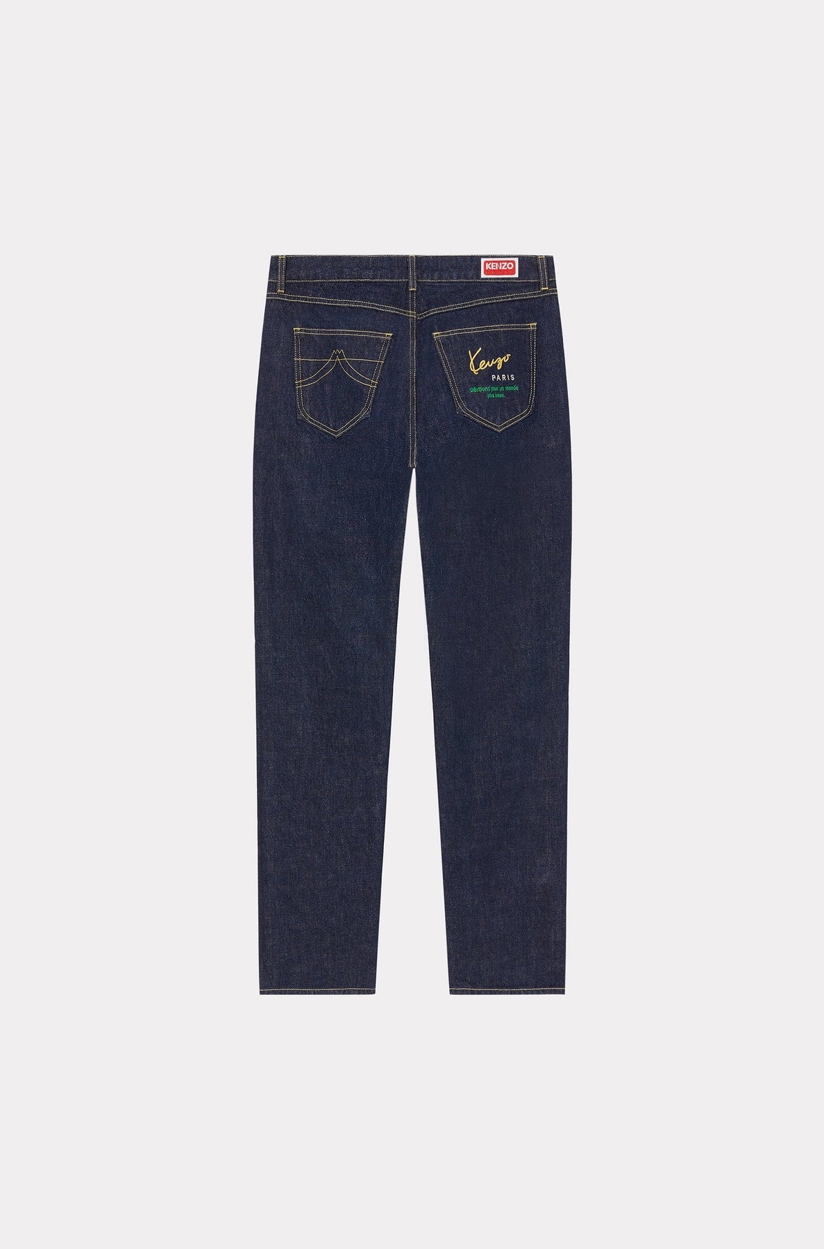 Kenzo Creations embroidered Bara slim jeans in Japanese denim - Rinse Blue Denim