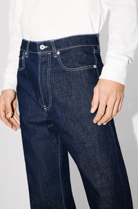 Asagao straight jeans in Japanese denim - Rinse Blue Denim