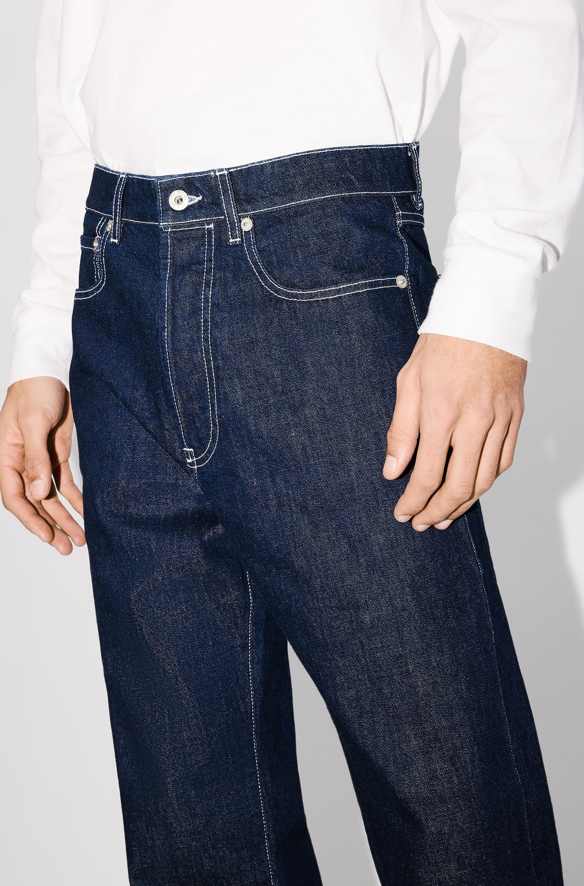 Asagao straight jeans in Japanese denim - Rinse Blue Denim