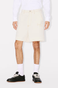 Kenzo Creations Straight Relax Shorts - Stone Bleached & White Denim
