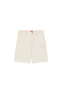 Kenzo Creations Straight Relax Shorts - Stone Bleached & White Denim
