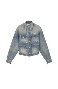 Kenzo Creations trucker jacket in Japanese denim - Stone Bl Dirty & Blue Denim