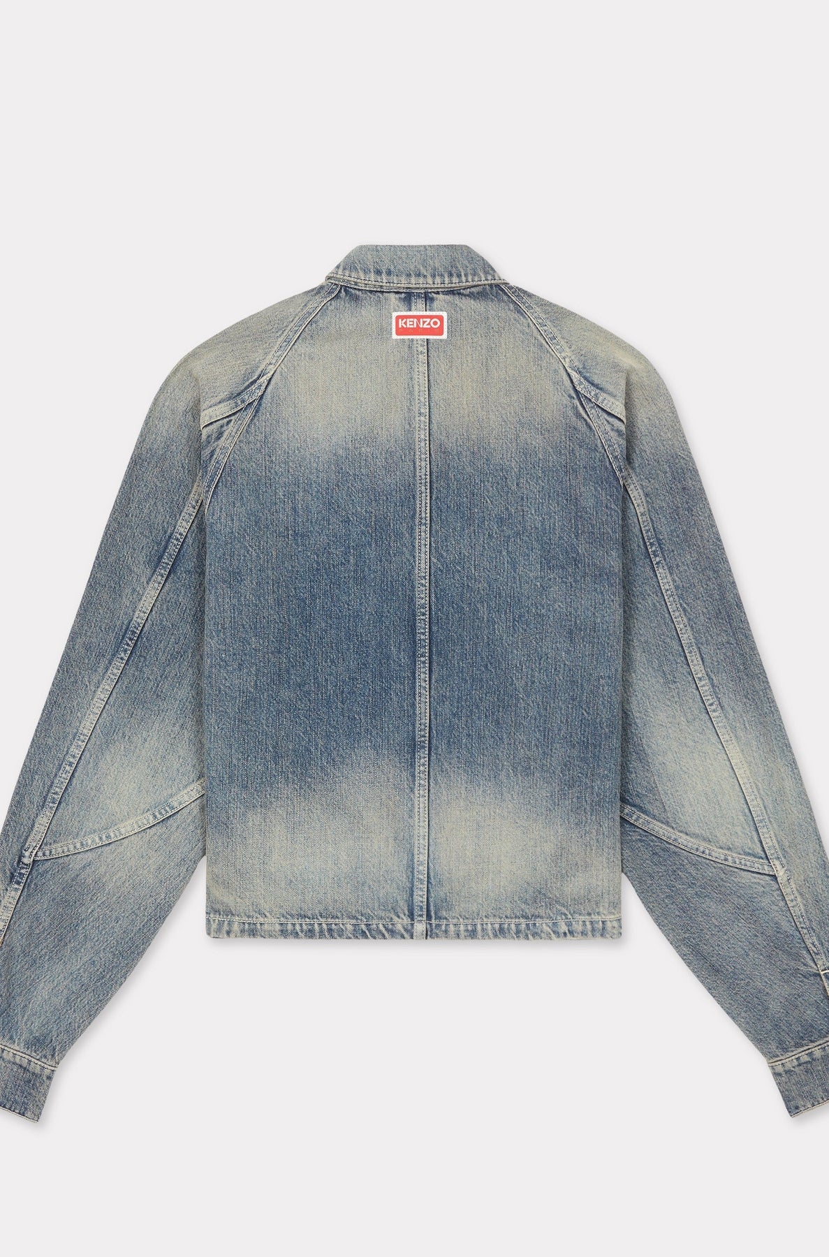 Kenzo Creations trucker jacket in Japanese denim - Stone Bl Dirty & Blue Denim