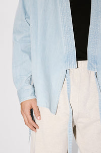 Kimono jacket - Stone Bleached Blue Denim