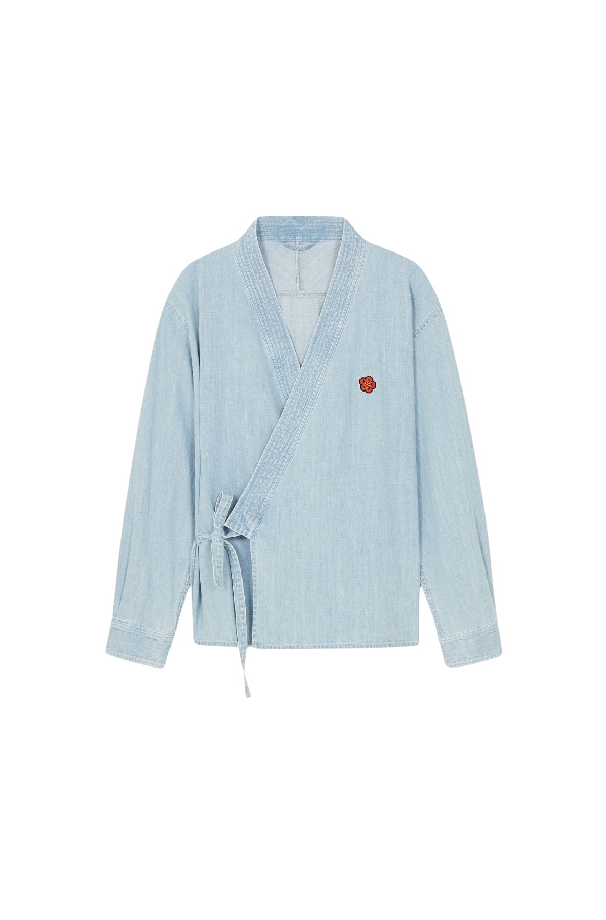 Kimono jacket - Stone Bleached Blue Denim