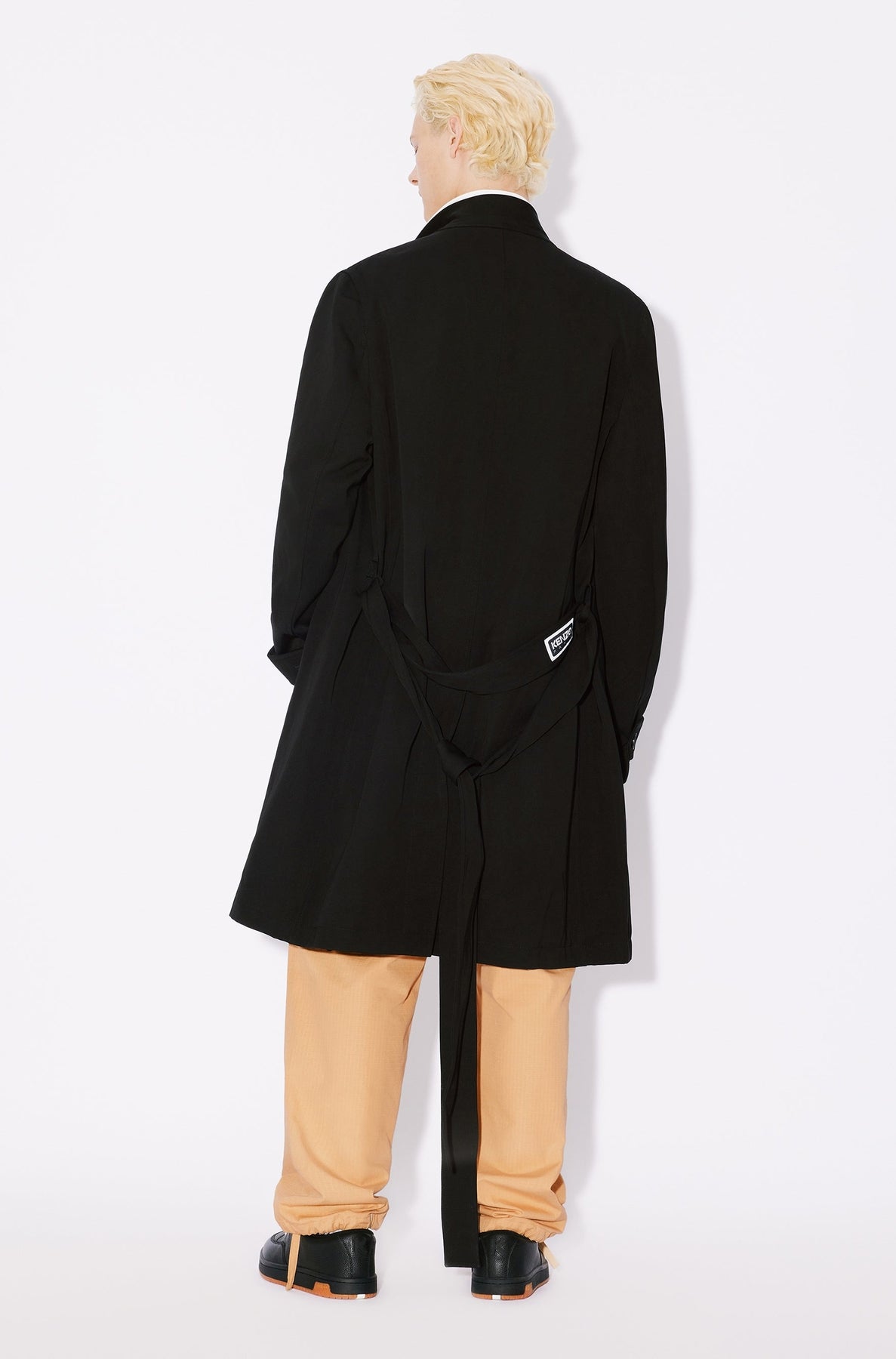 Manteau kimono en laine - Black