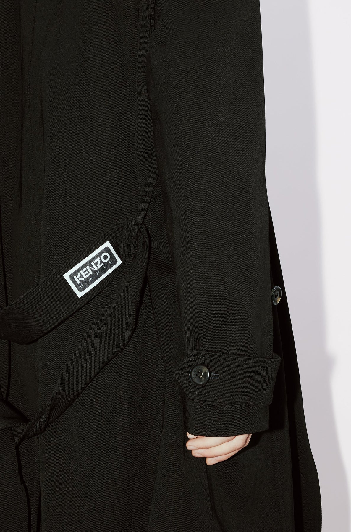 Manteau kimono en laine - Black