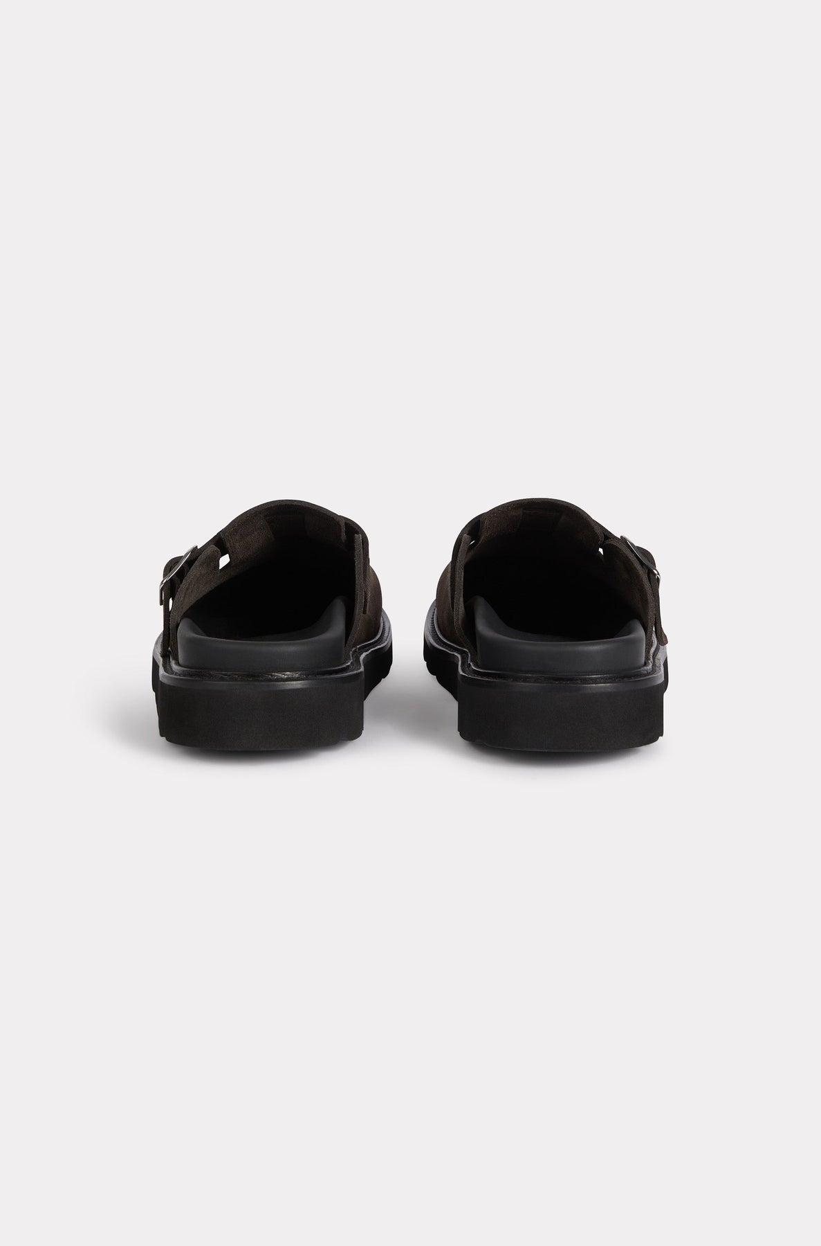 Kenzo Matto clogs in leather - Chocolate