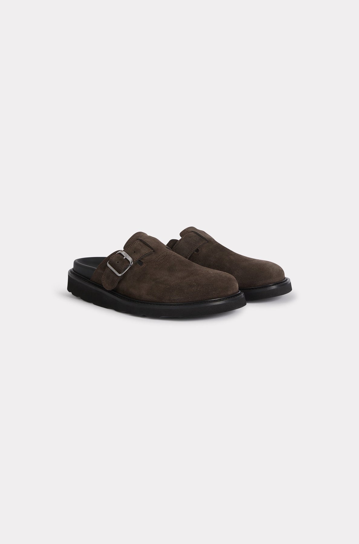 Kenzo Matto clogs in leather - Chocolate