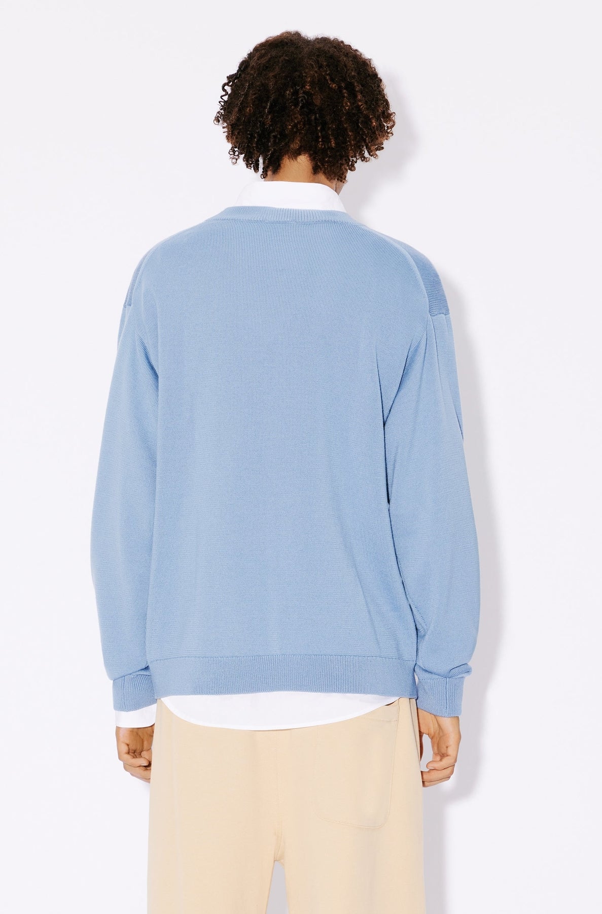 Pull brodé Boke Flower en laine - Blue