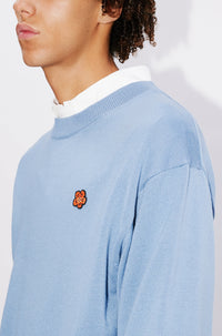 Pull brodé Boke Flower en laine - Blue