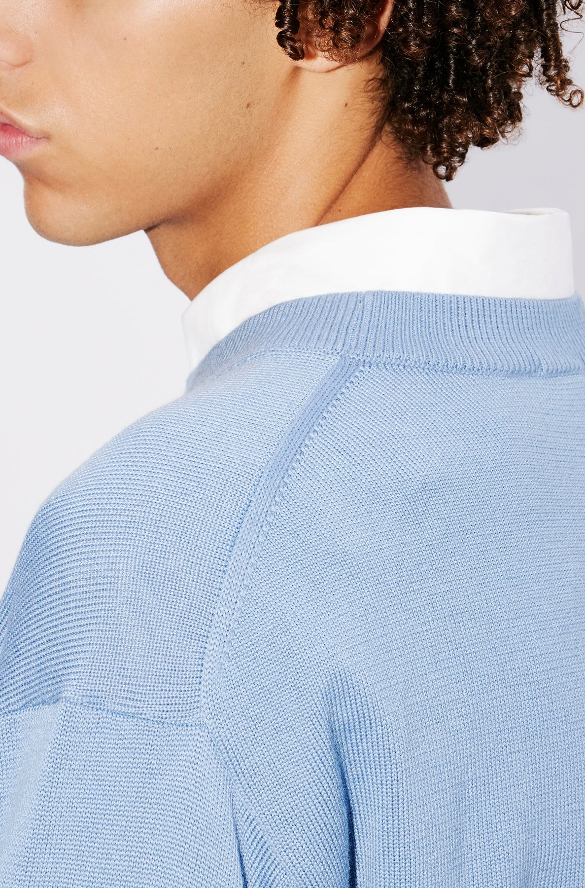 Pull brodé Boke Flower en laine - Blue