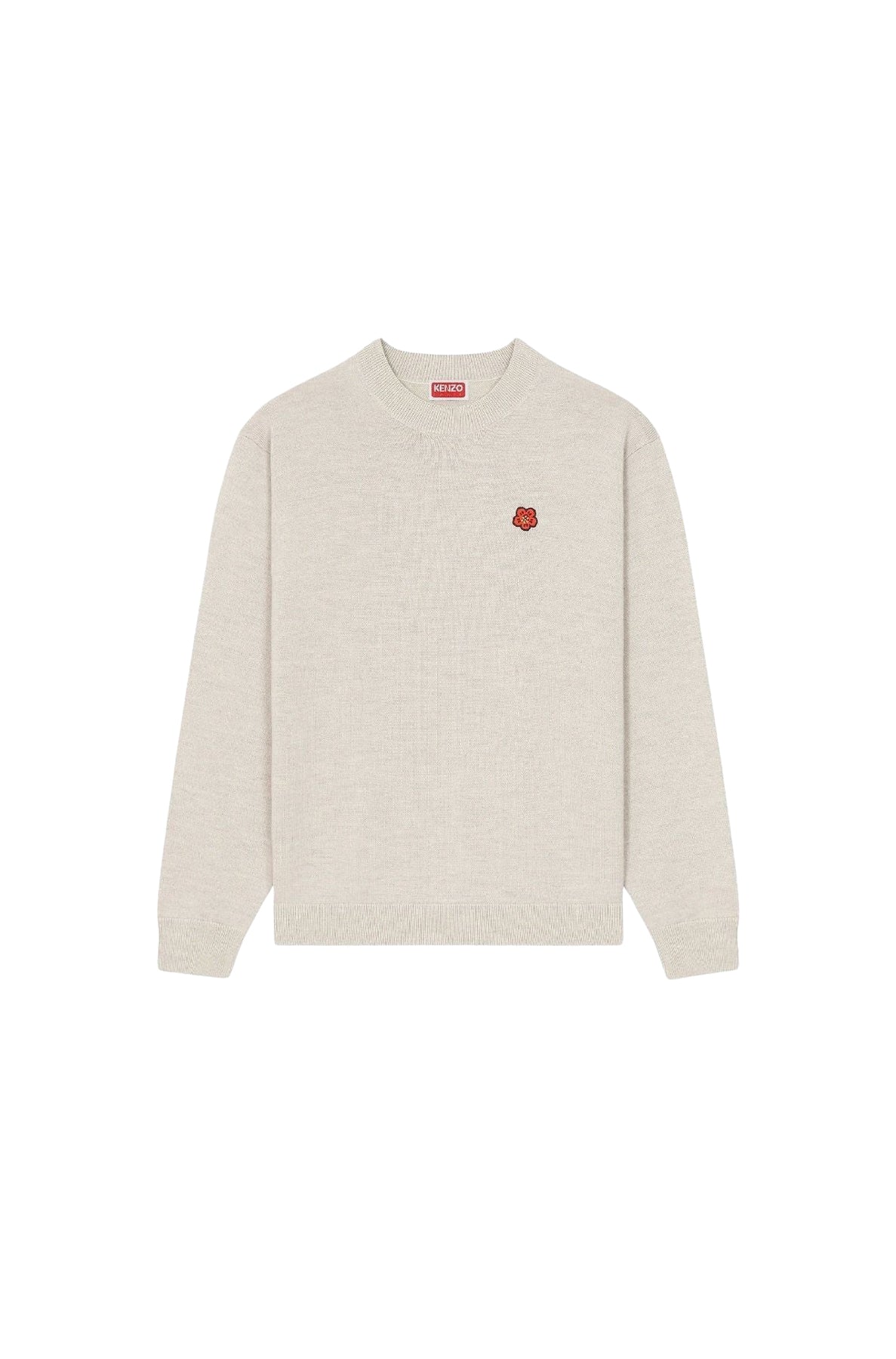 Pull brodé Boke Flower en laine - Pale Grey